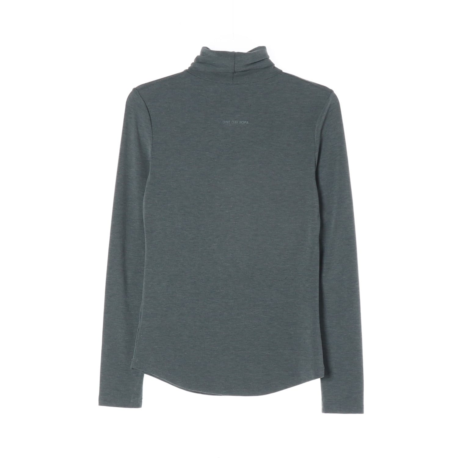 오로 ORO ONE DAY ROPA 자수 터틀넥 긴팔 티셔츠 그린 이미지 2