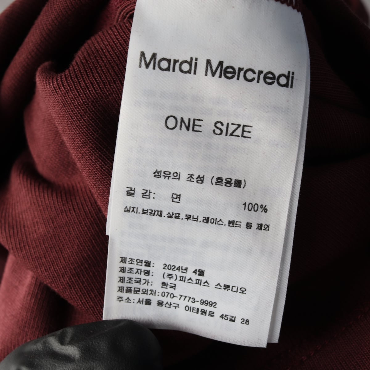 마르디 메크르디 24SS 로고 자수 코튼 슬리브리스 상세 이미지 4