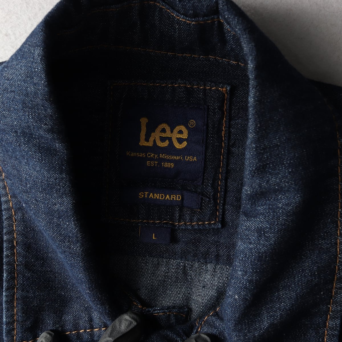 리 LEE 25SS 라이더스 데님 반팔 셔츠 다크인디고 진청 상세 이미지 3