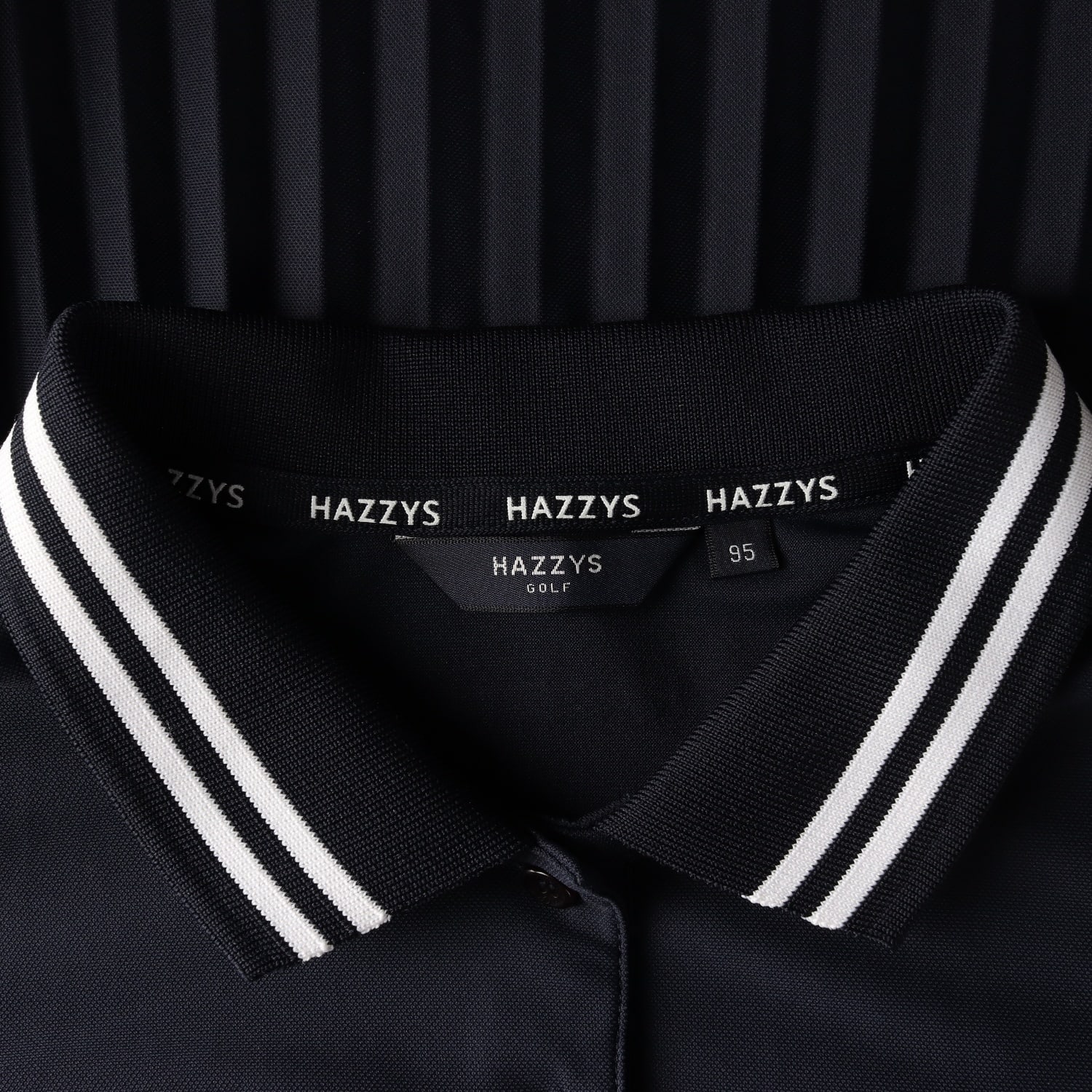 헤지스 플리츠 디테일 슬리브리스 폴로 티셔츠 이미지 3