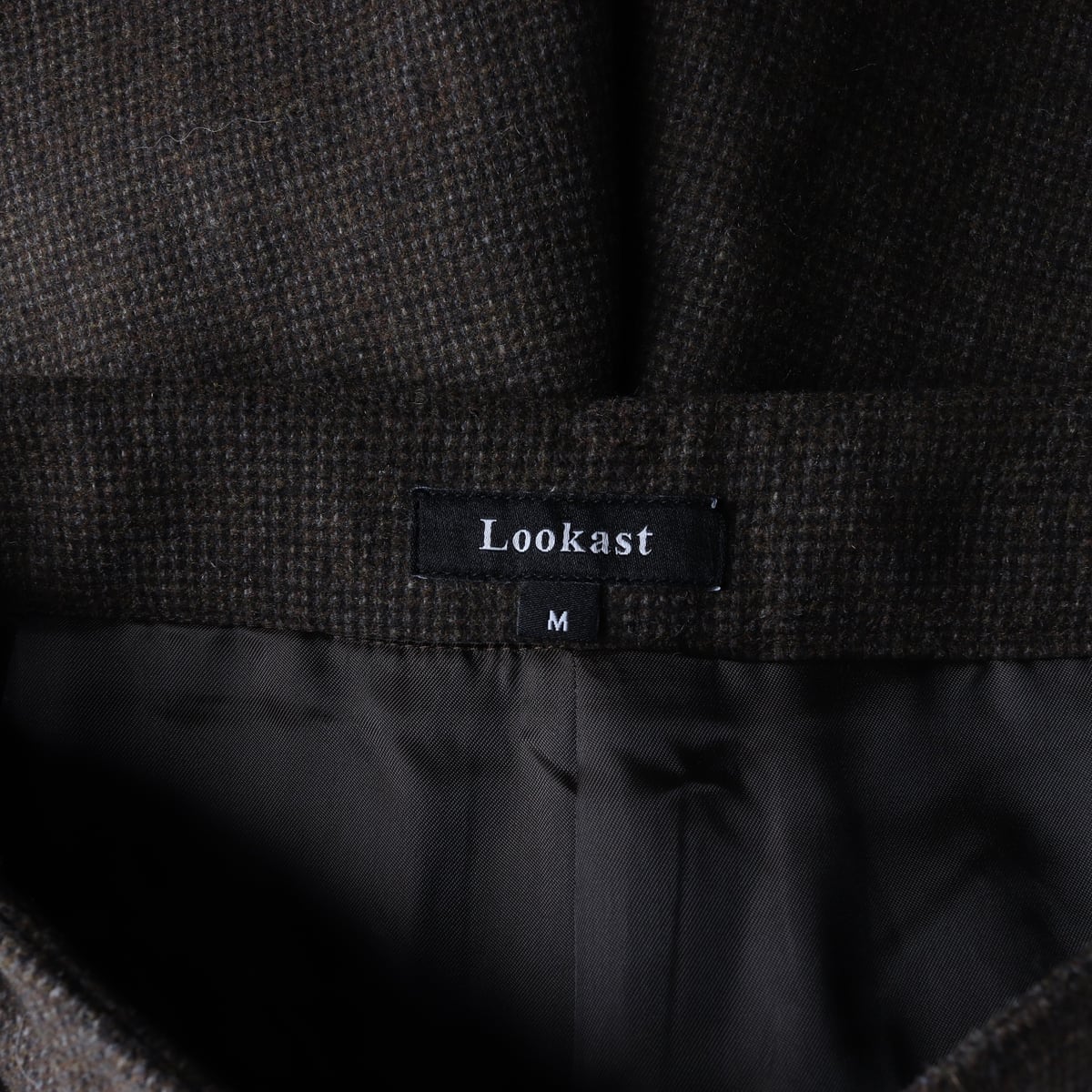 룩캐스트 23FW 울 블렌드 체크 핀턱 쇼츠 겨울 반바지 숏팬츠 상세 이미지 3