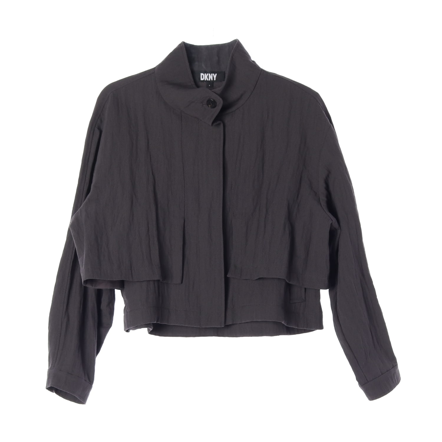 디케이엔와이 DKNY 24SS 울 블렌드 크롭 자켓 재킷 차콜  이미지 1