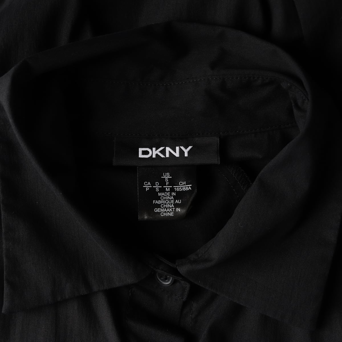 디케이엔와이 DKNY 가오리핏 반팔 셔츠  롱 원피스 블랙 상세 이미지 3