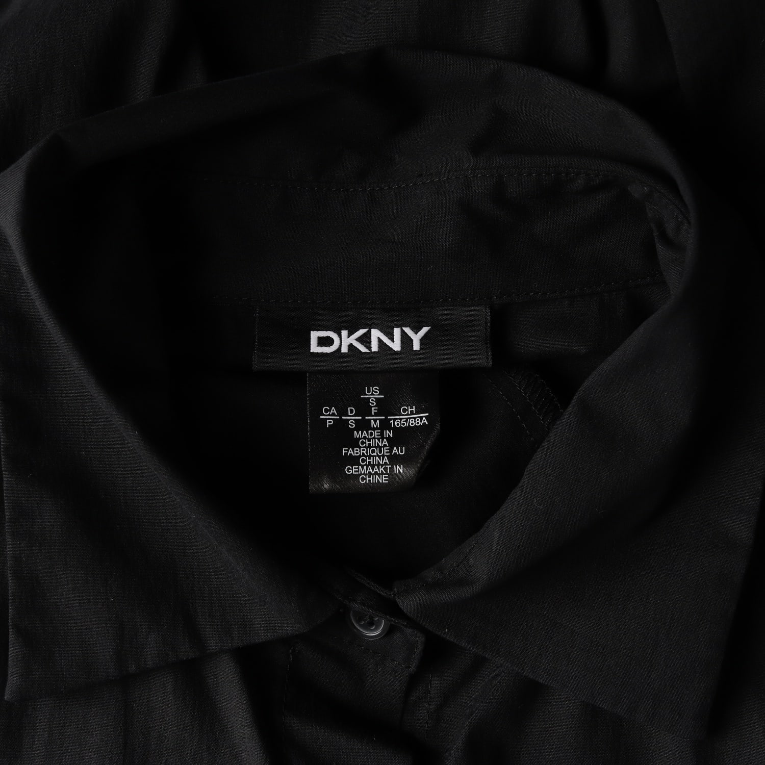 디케이엔와이 DKNY 가오리핏 반팔 셔츠  롱 원피스 블랙 이미지 3