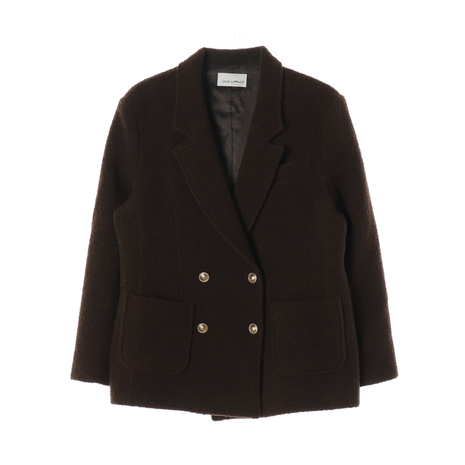 아워코모스 25FW 울 부클 더블 재킷 comos 1273 카키브라운 이미지 1