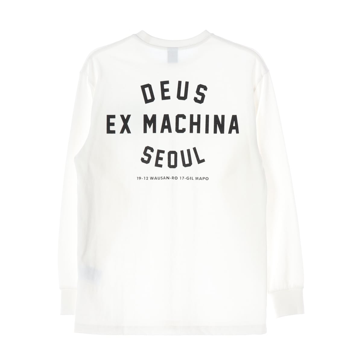 데우스 엑스 마키나 23FW 로고 프린트 긴팔 티셔츠 화이트 상세 이미지 2