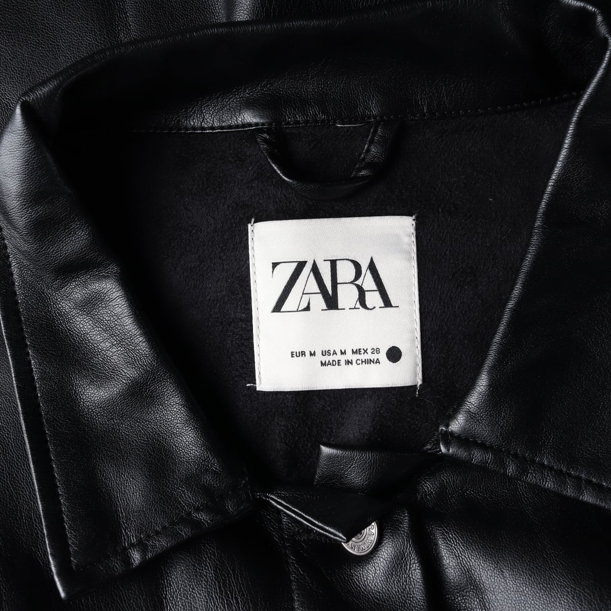 자라 페이크 레더 포켓 오버 셔츠 재킷 상세 이미지 3