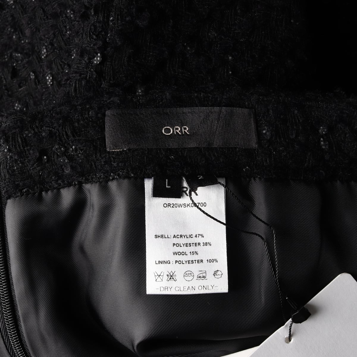 (새상품) 오르 ORR 울 블렌드 트위드 플레어 스커트 치마 상세 이미지 3