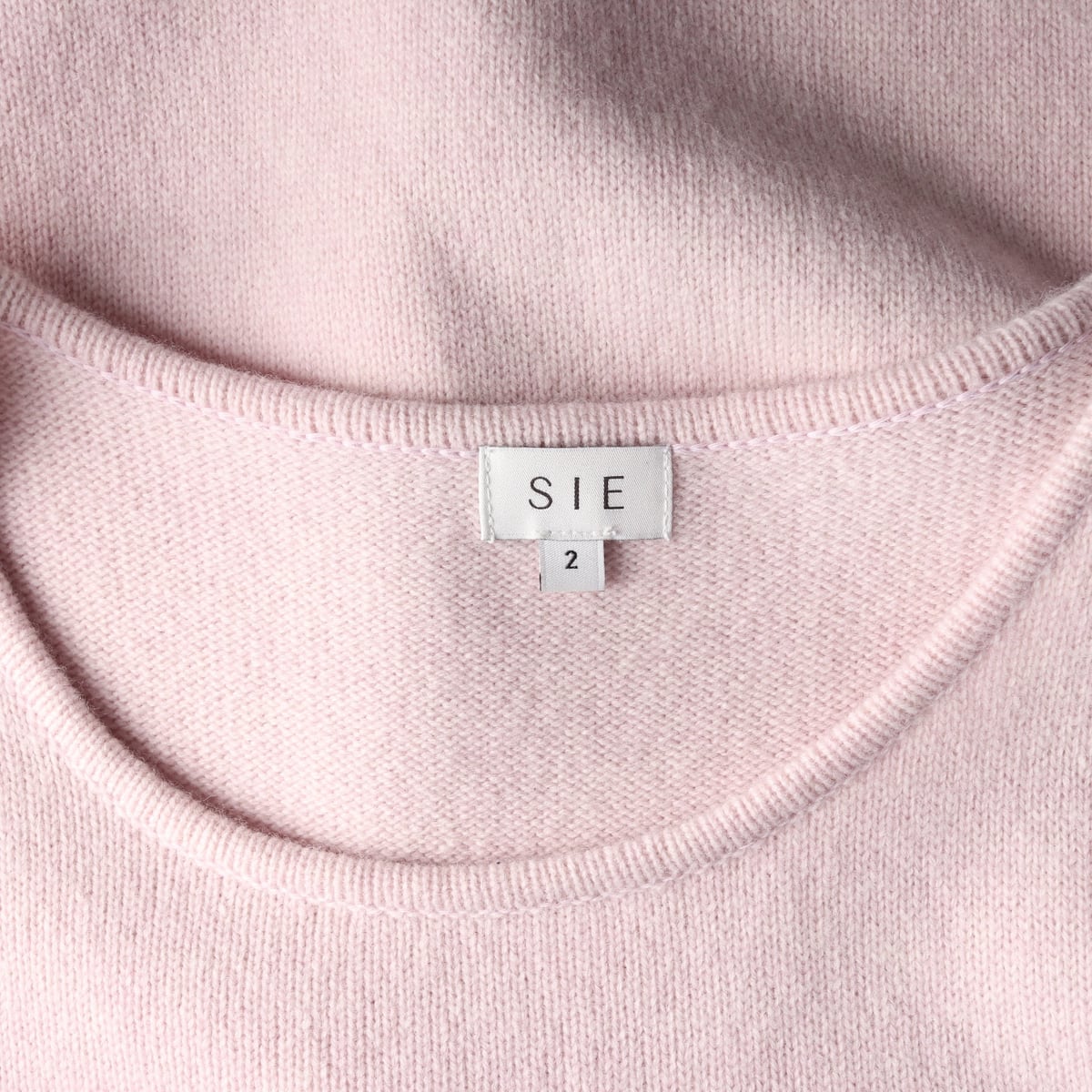 시에 SIE 울 100% 라운드 슬리브리스 민소매 니트 탑 핑크  상세 이미지 3