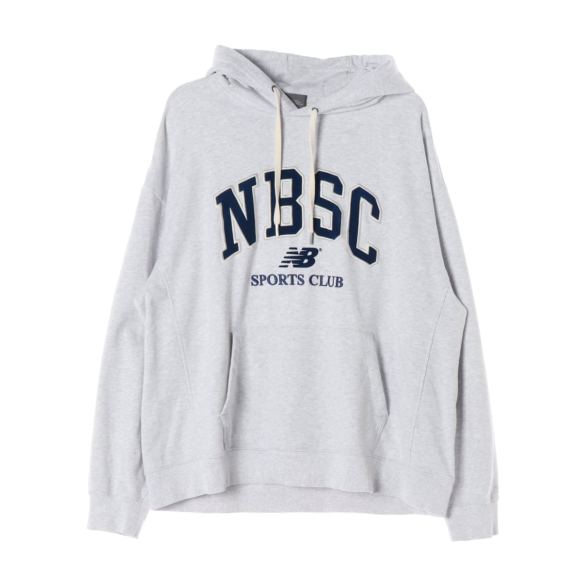 뉴발란스 24SS NBSC 로고 프린트 후드티 화이트 멜란지 상세 이미지 1