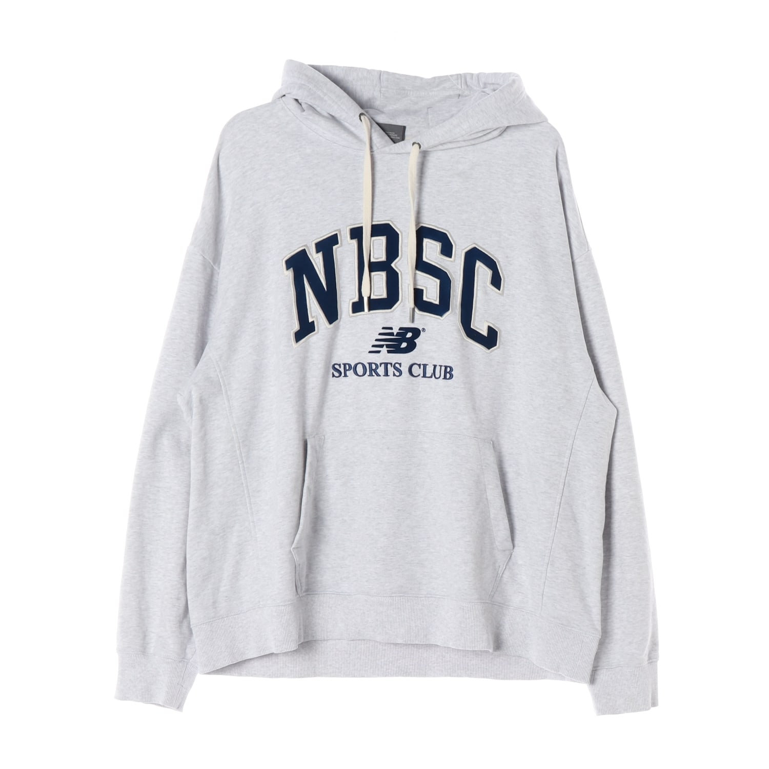뉴발란스 24SS NBSC 로고 프린트 후드티 화이트 멜란지 이미지 1
