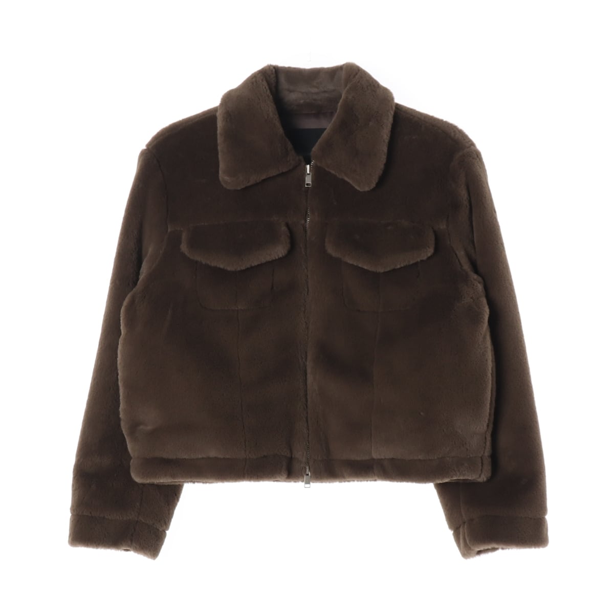 시티브리즈 22FW 에코 퍼 재킷 자켓 브라운 상세 이미지 1