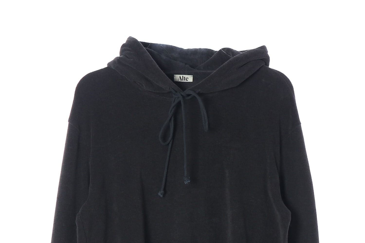알테 22FW  테리 루즈핏 스트링 후드티 후디 탑 차콜 이미지 3