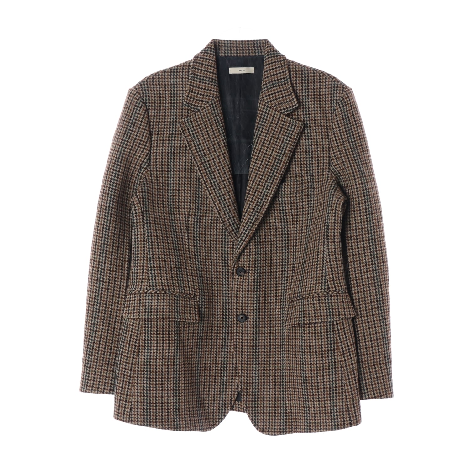 렉토 21FW 70S 도그투스 체크 울 블레이저 자켓 이미지 1