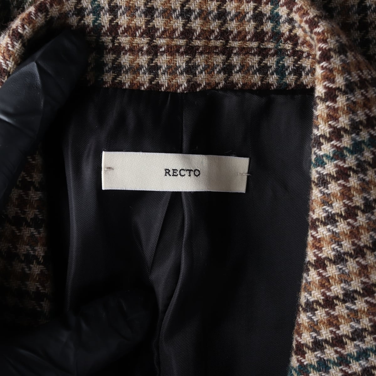 렉토 21FW 70S 도그투스 체크 울 블레이저 자켓 상세 이미지 3