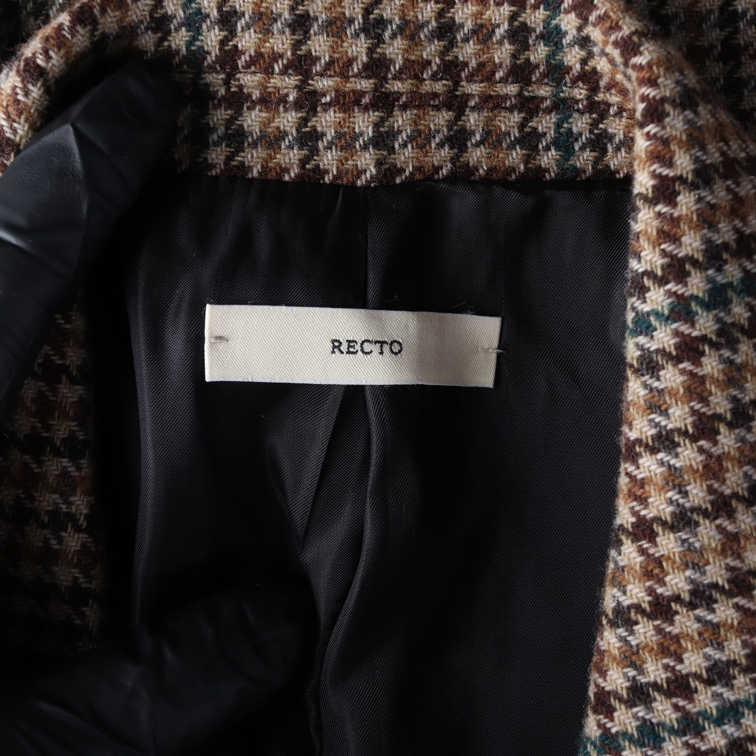 렉토 21FW 70S 도그투스 체크 울 블레이저 자켓 이미지 3