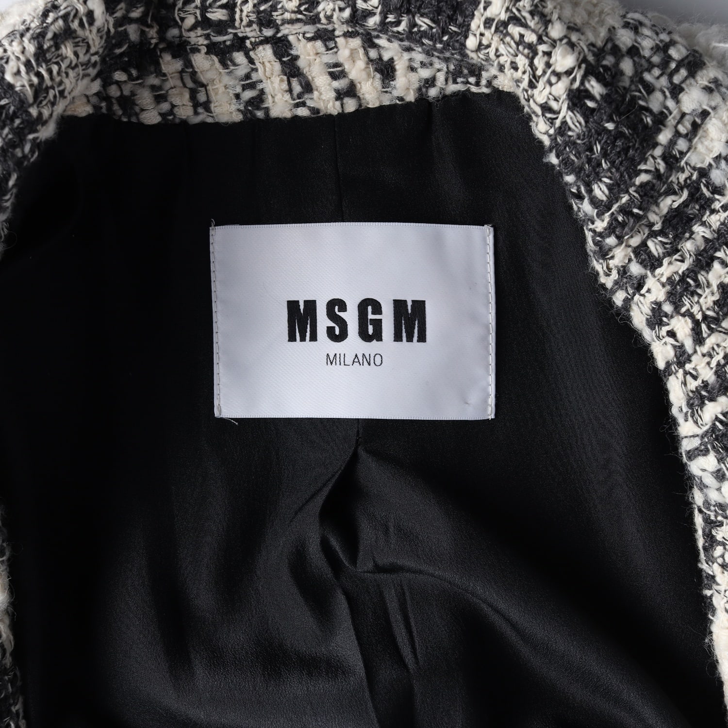 엠에스지엠 MSGM 체크 트위드 재킷 프린지 디테일 이미지 4