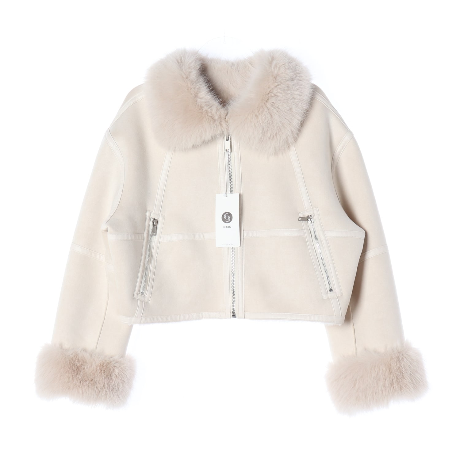 (새상품) SY2C 에스와이투씨 23FW 퍼 팁 스웨이드 무스탕 이미지 1