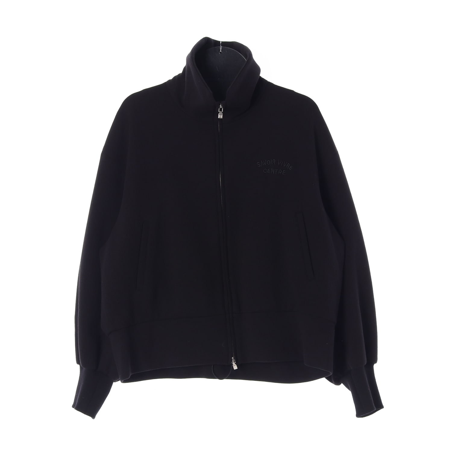 시스템 22FW 자수 로고 플리스 집업 블랙 이미지 1