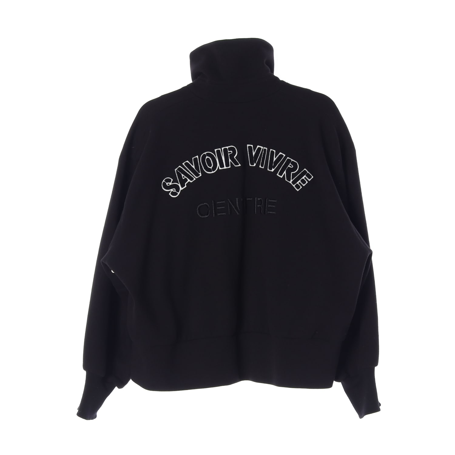 시스템 22FW 자수 로고 플리스 집업 블랙 이미지 2