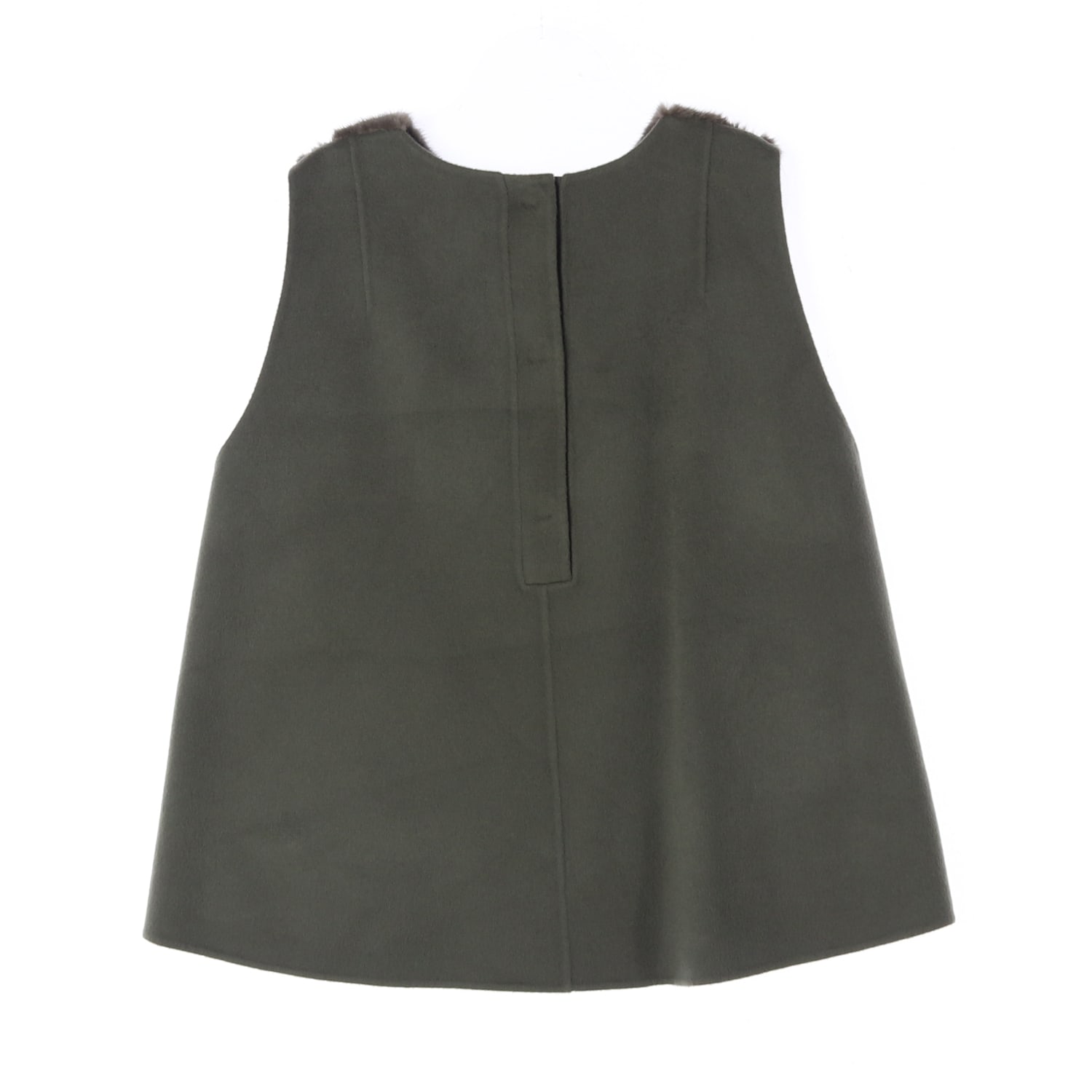 타임 20FW 천연모피 밍크 배색 캐시미어 베스트 이미지 2