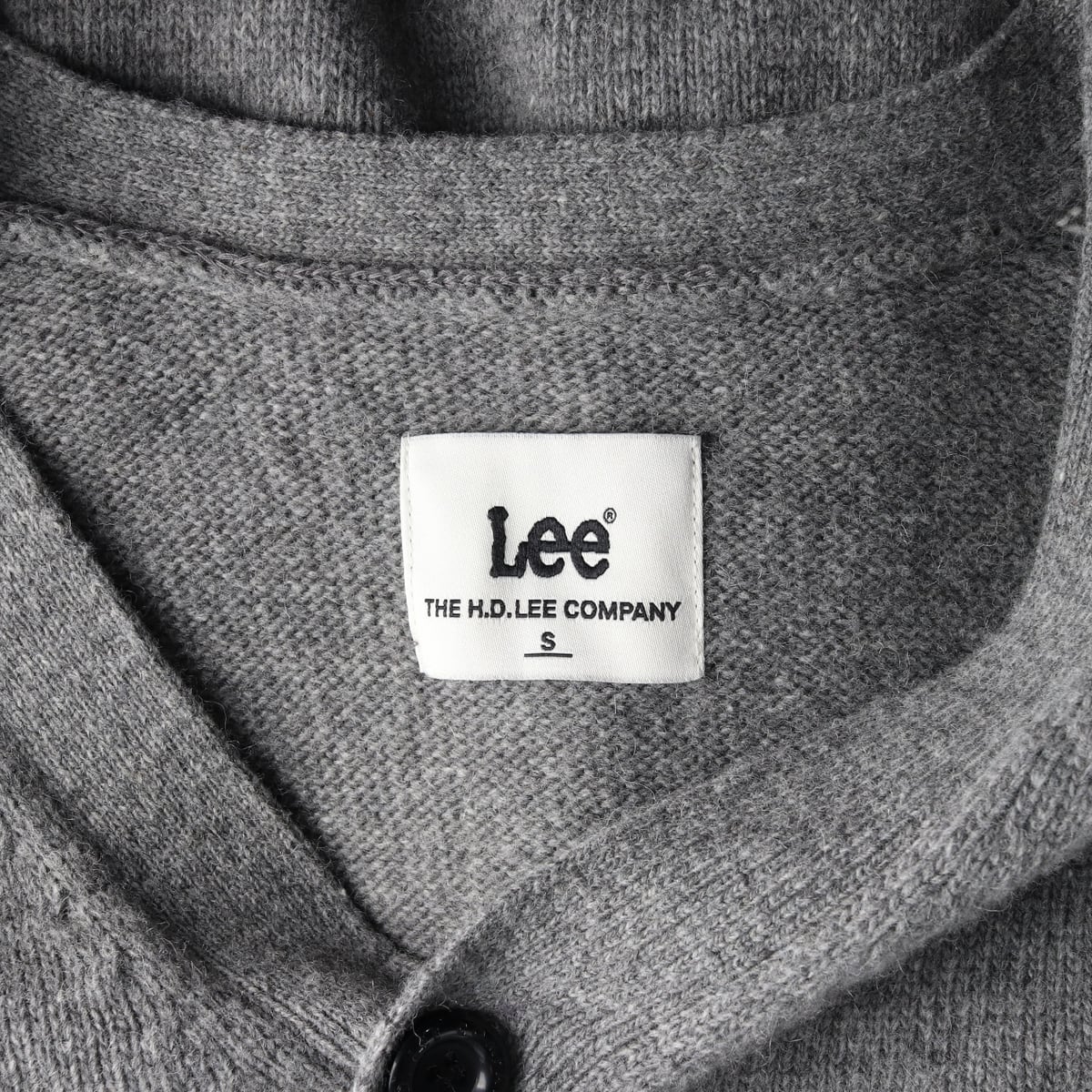 리 Lee 로고 자수 울 블렌드 가디건 상세 이미지 3
