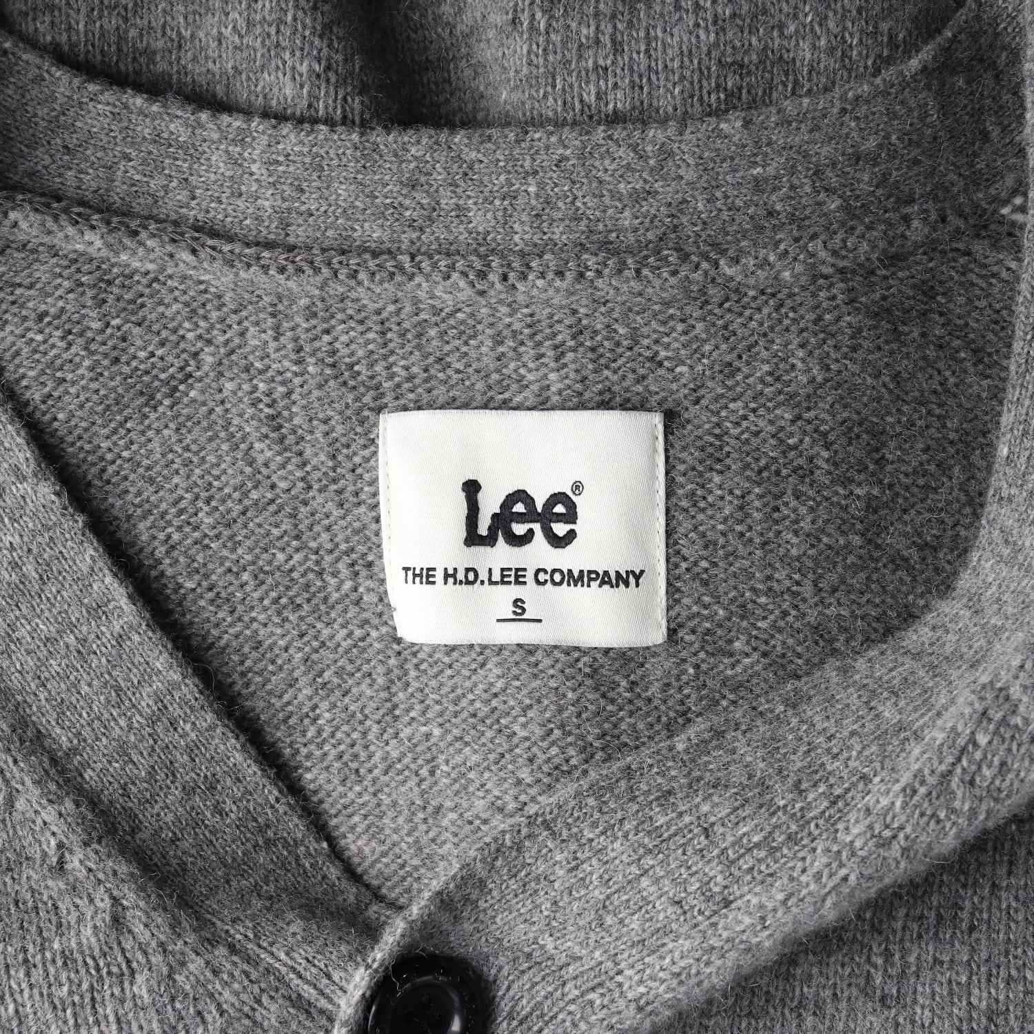 리 Lee 로고 자수 울 블렌드 가디건 이미지 3