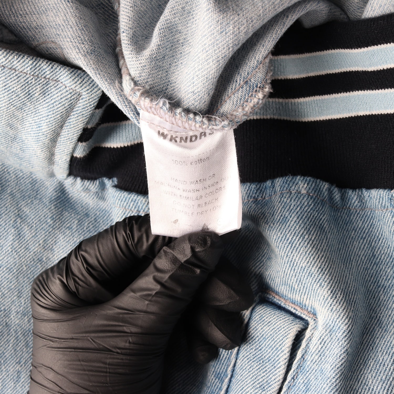 위캔더스 레트로 데님 스태디움 자켓 블루종 재킷 이미지 4