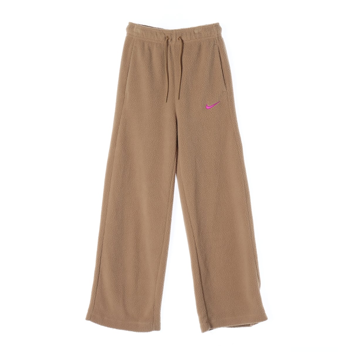 나이키 22FW 플리스 와이드핏 팬츠 뽀글이 밴딩 바지 베이지 상세 이미지 1