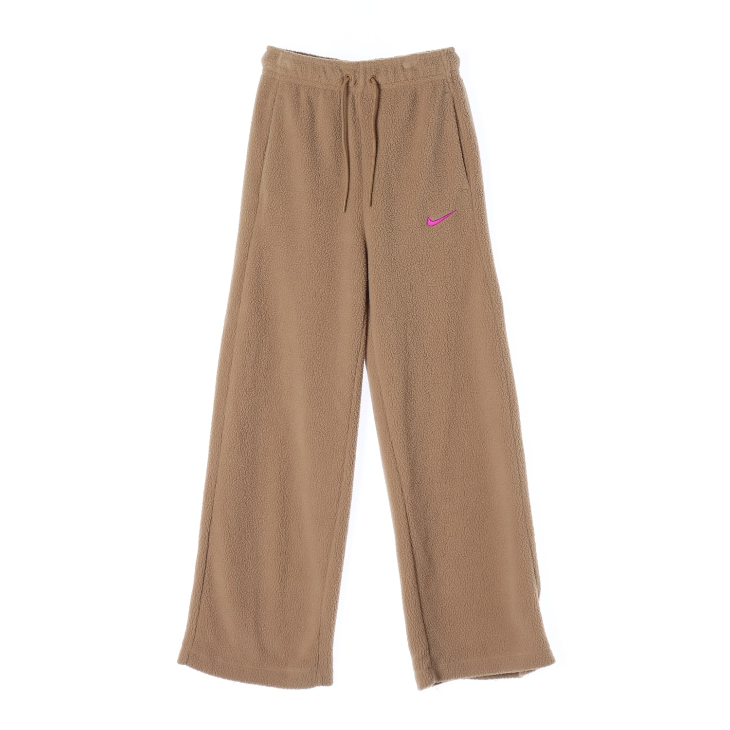 나이키 22FW 플리스 와이드핏 팬츠 뽀글이 밴딩 바지 베이지 이미지 1