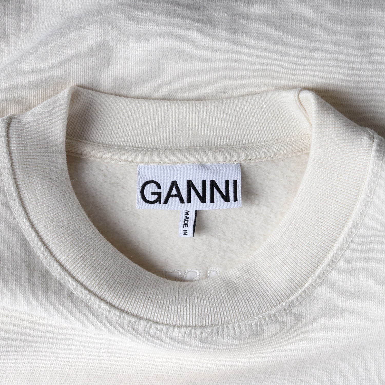 가니 GANNI 오가닉 코튼 블렌드 벌룬 슬리브 기모 맨투맨 이미지 3