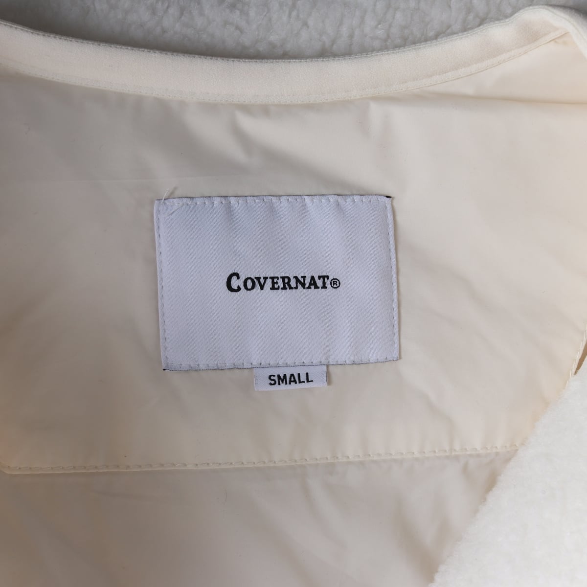 커버낫 24FW C로고 카리리스 셰르파 플리스 집업 재킷 상세 이미지 4