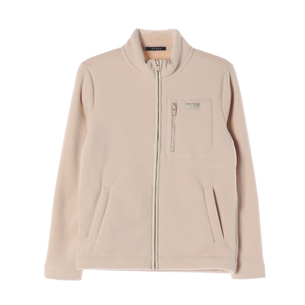 게스 22FW 플러피 퍼 플리스 집업 재킷 베이지  상세 이미지 1