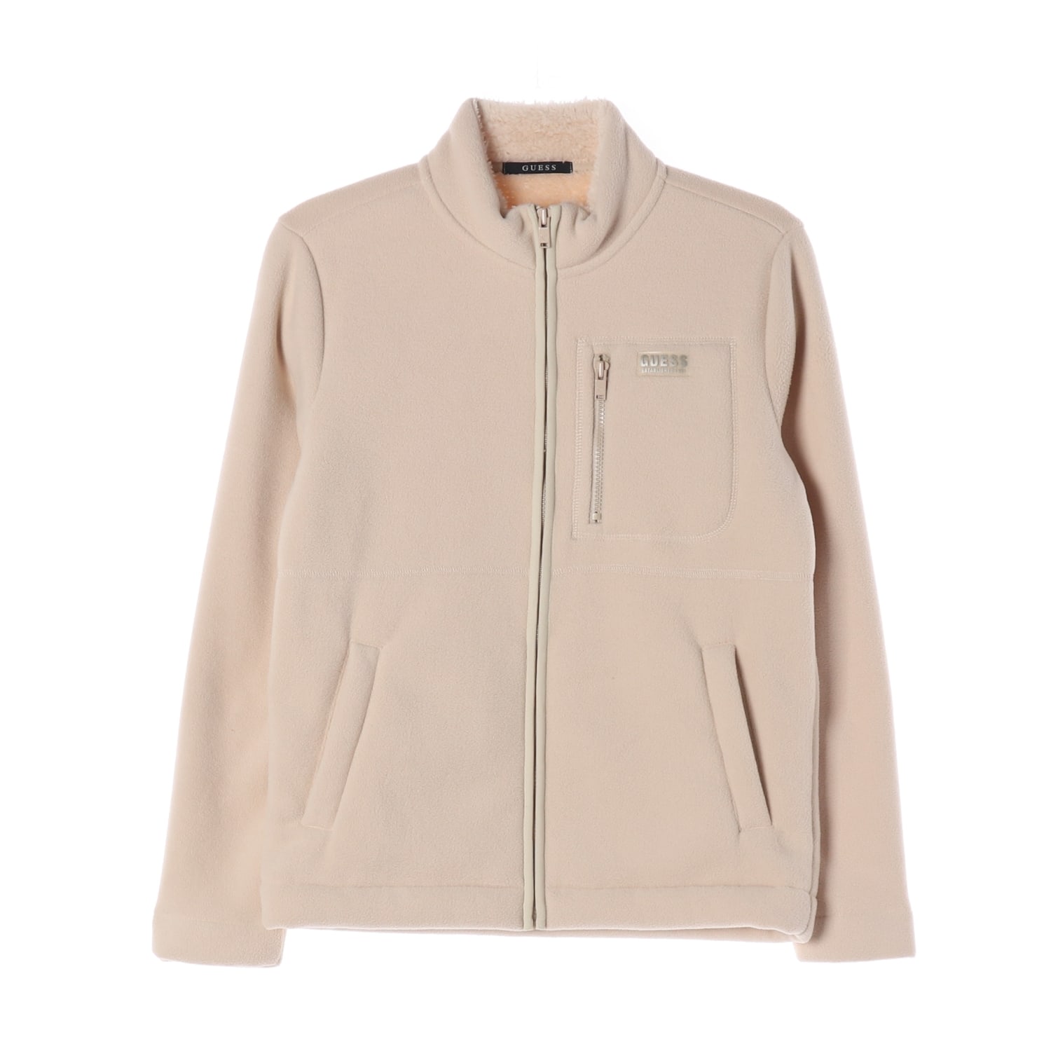 게스 22FW 플러피 퍼 플리스 집업 재킷 베이지  이미지 1