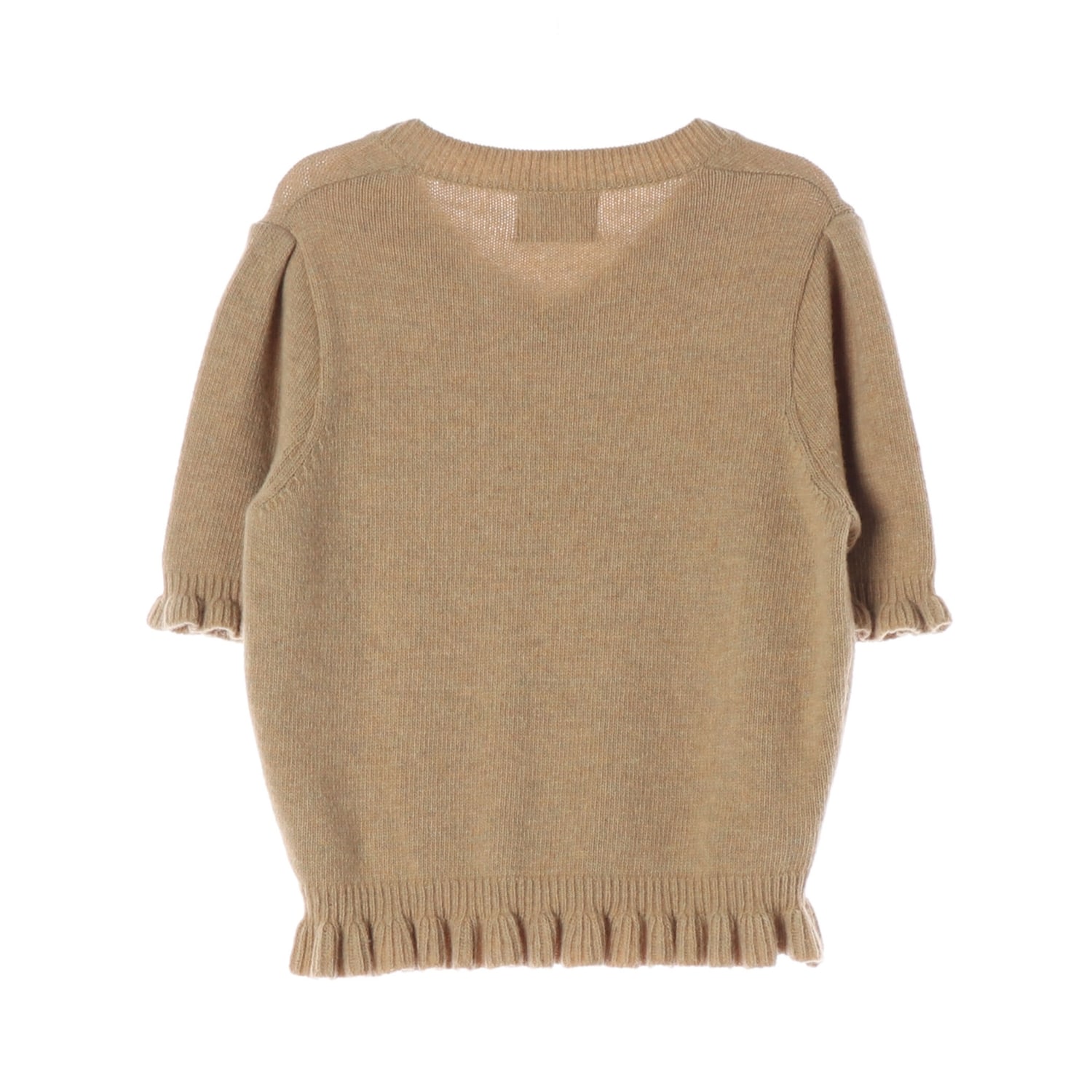 보카바카 24FW 캐시미어 블렌드 프릴 하프 슬리브 반팔 니트 이미지 2