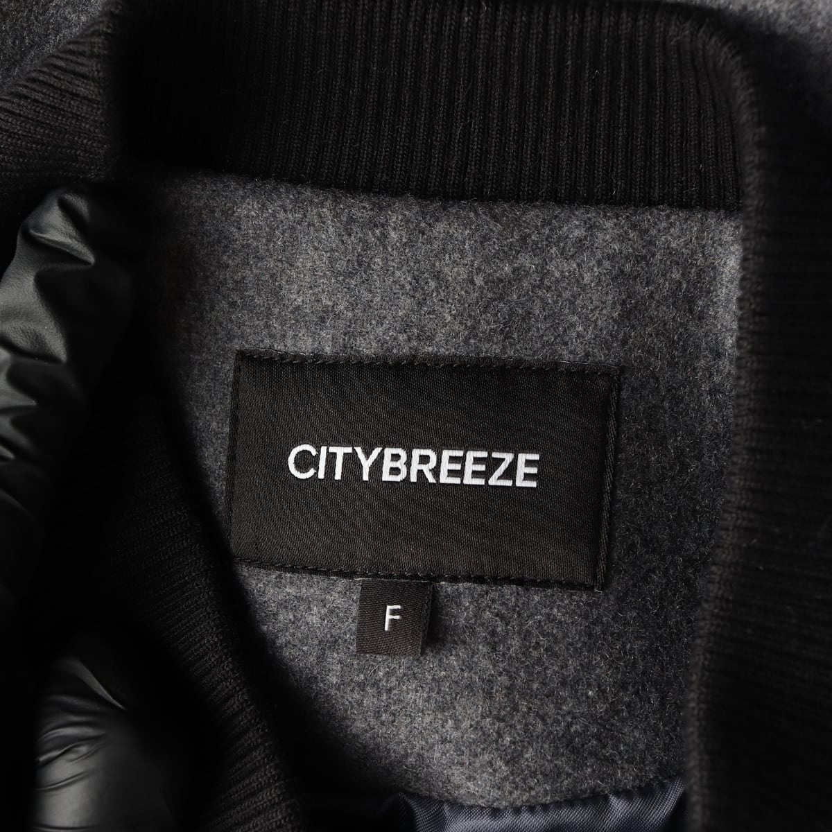 시티브리즈 24FW 울 더플 바시티 점퍼 재킷 그레이 상세 이미지 4