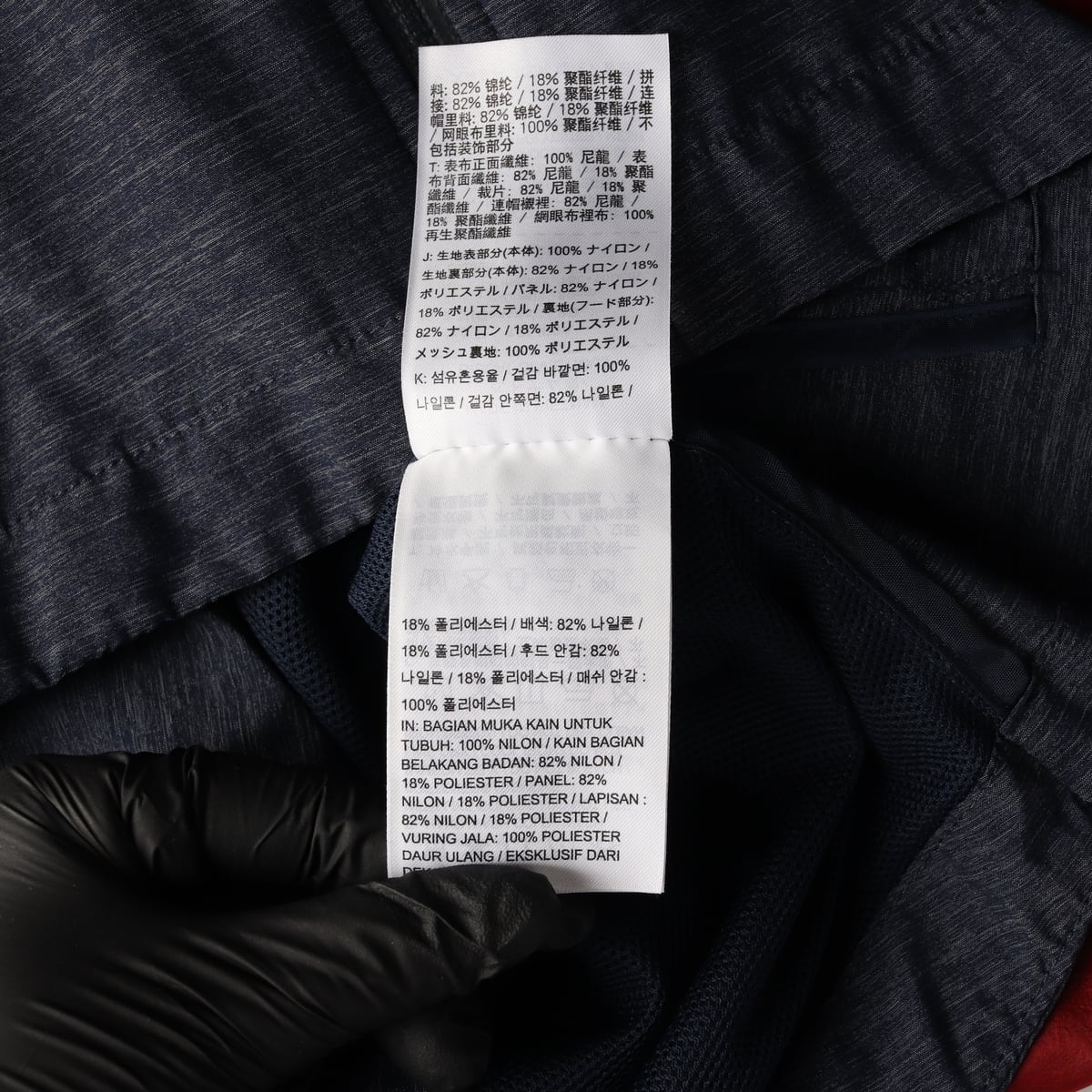나이키 컬러블록 후드 바람막이 집업 재킷 레드 그레이  상세 이미지 5
