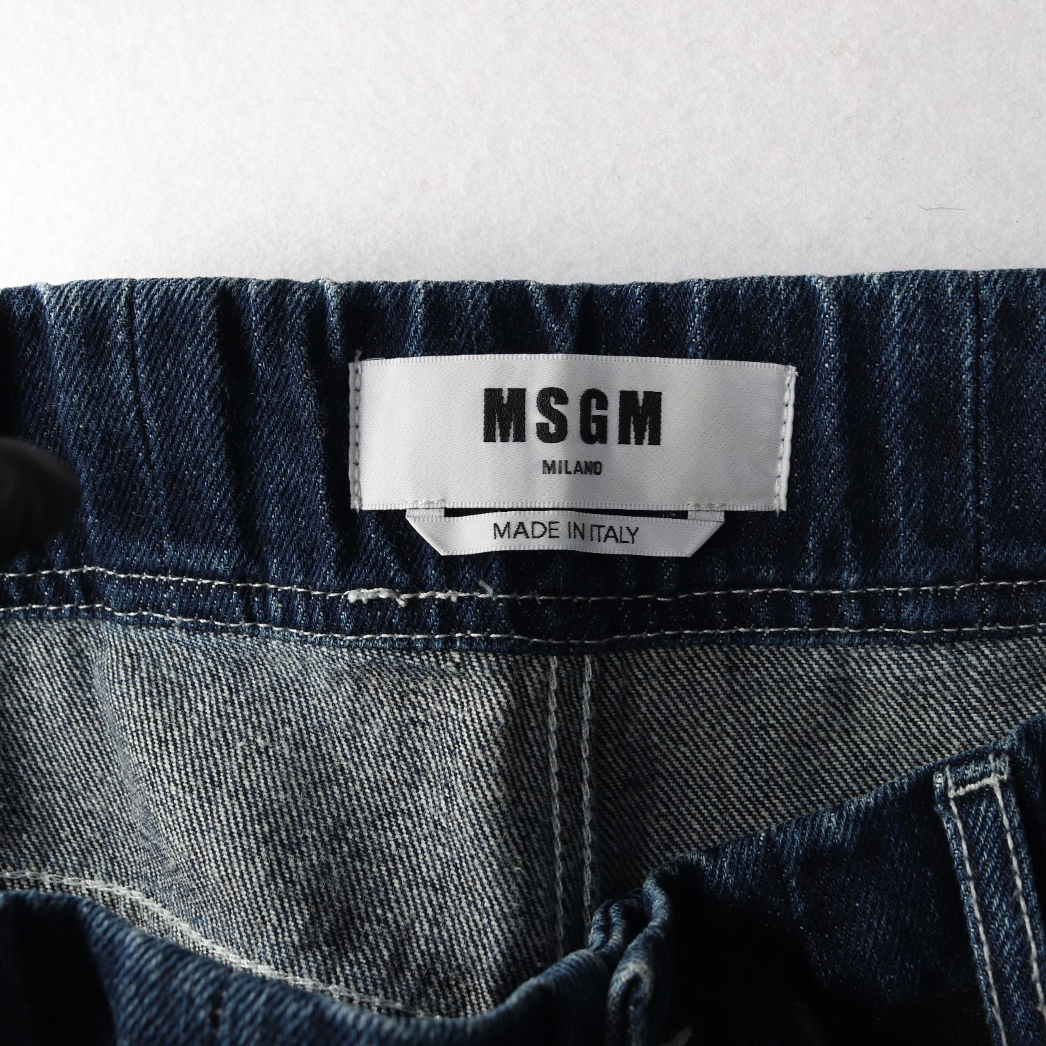 엠에스지엠 MSGM 로고 프린팅 벨트 밴딩 데님 팬츠 청바지  이미지 3