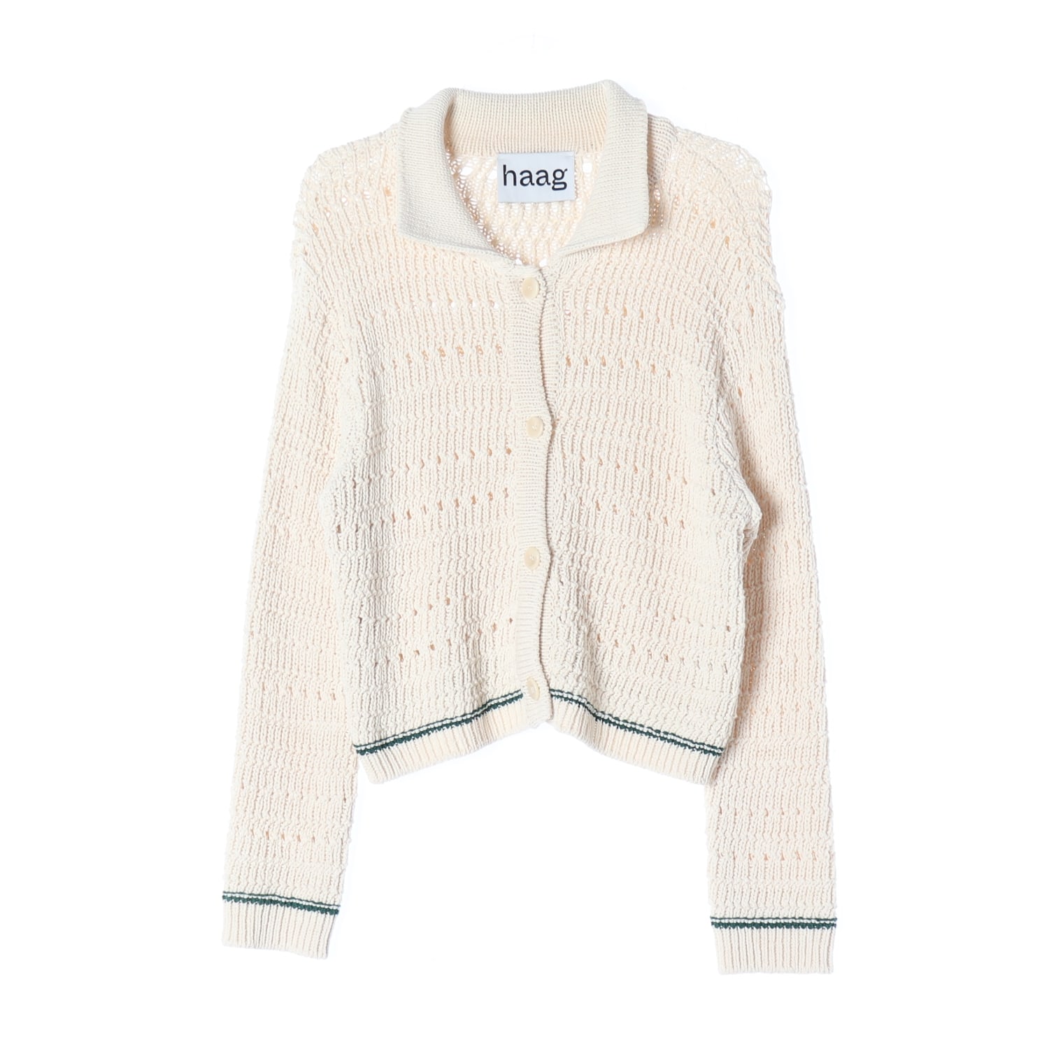 헤이그 22FW haag 크로쉐 가디건 에크루 이미지 1