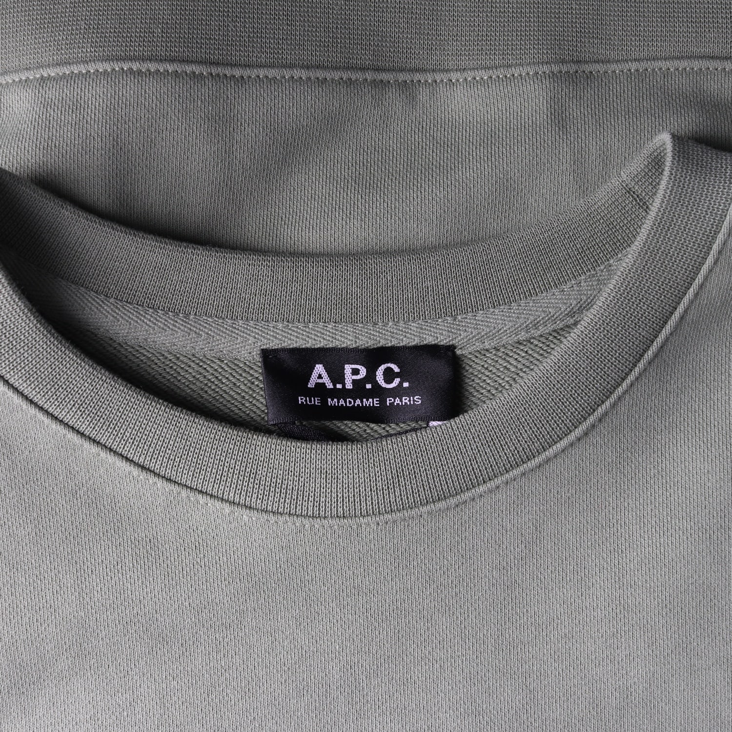 (새상품) 아페쎄 APC 라이더 스웨트셔츠 로고 프린트 맨투맨 카키 이미지 3