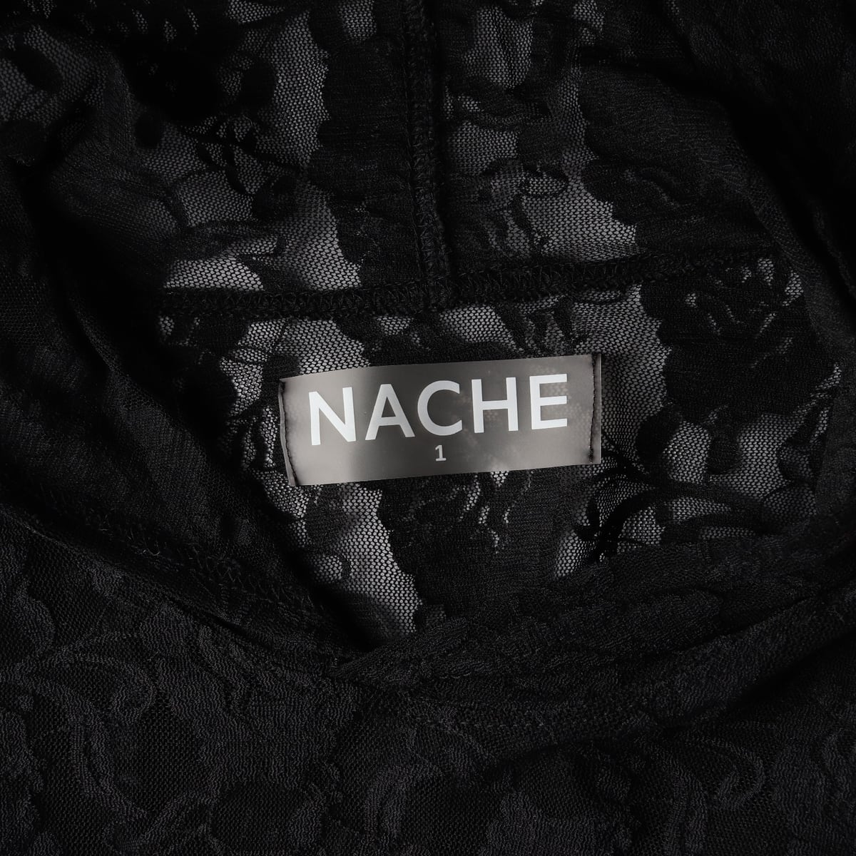 나체 NACHE 24SS 레이스 후드 시스루 탑 블라우스 셔츠 상세 이미지 3