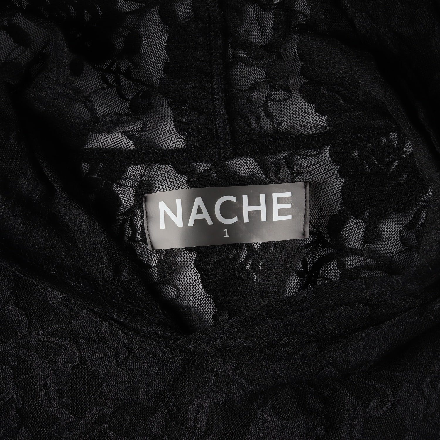 나체 NACHE 24SS 레이스 후드 시스루 탑 블라우스 셔츠 이미지 3