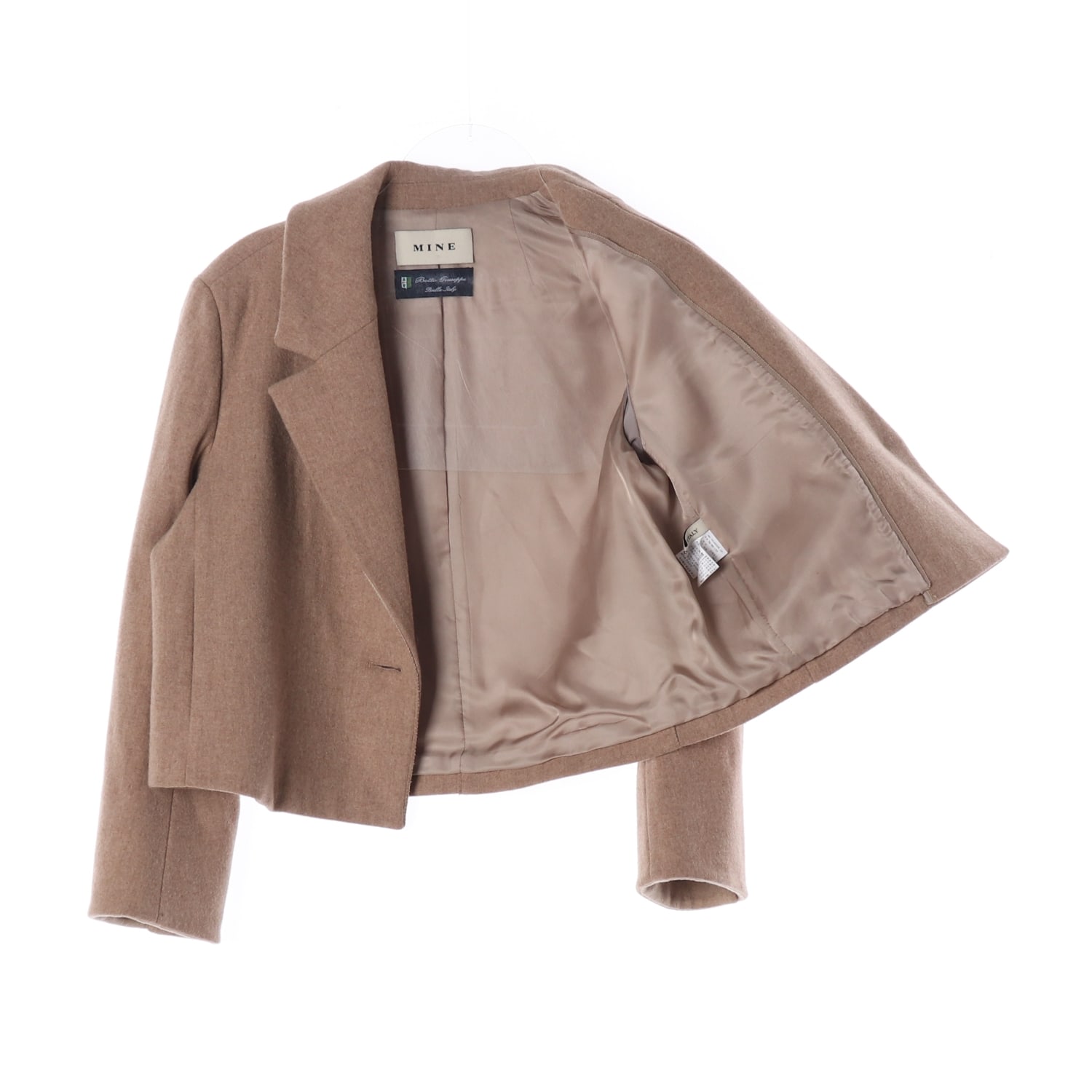 마인 21FW 크롭 울 블레이저 재킷 숏 자켓 브라운 이미지 2