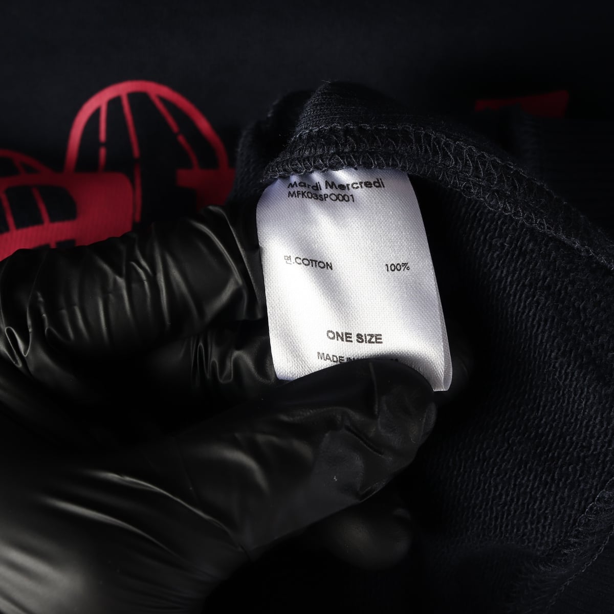 마르디 메크르디 핑크 플라워 그래픽 맨투맨 스웨트셔츠 네이비 상세 이미지 4