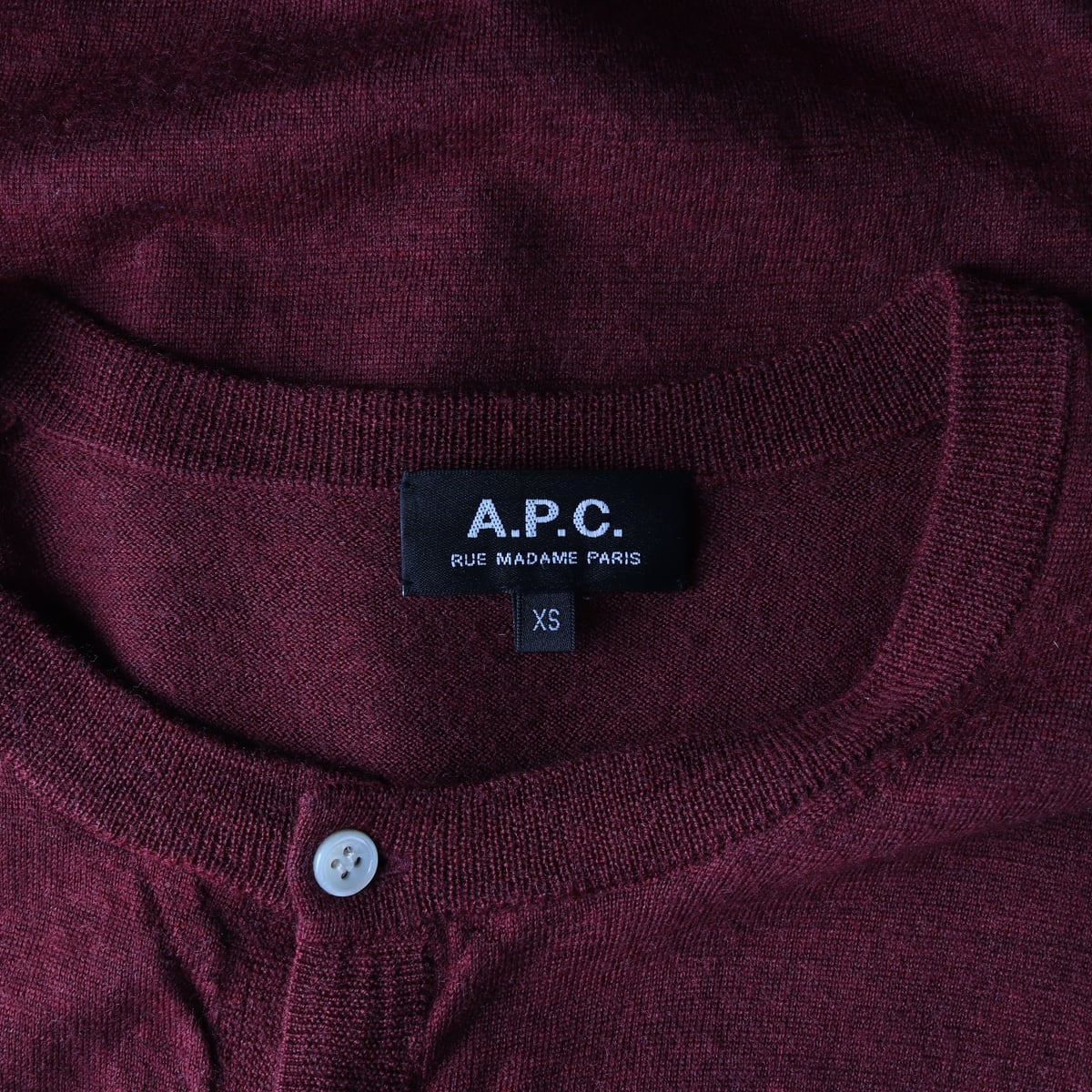 아페쎄 APC 울 버건디 가디건 상세 이미지 3