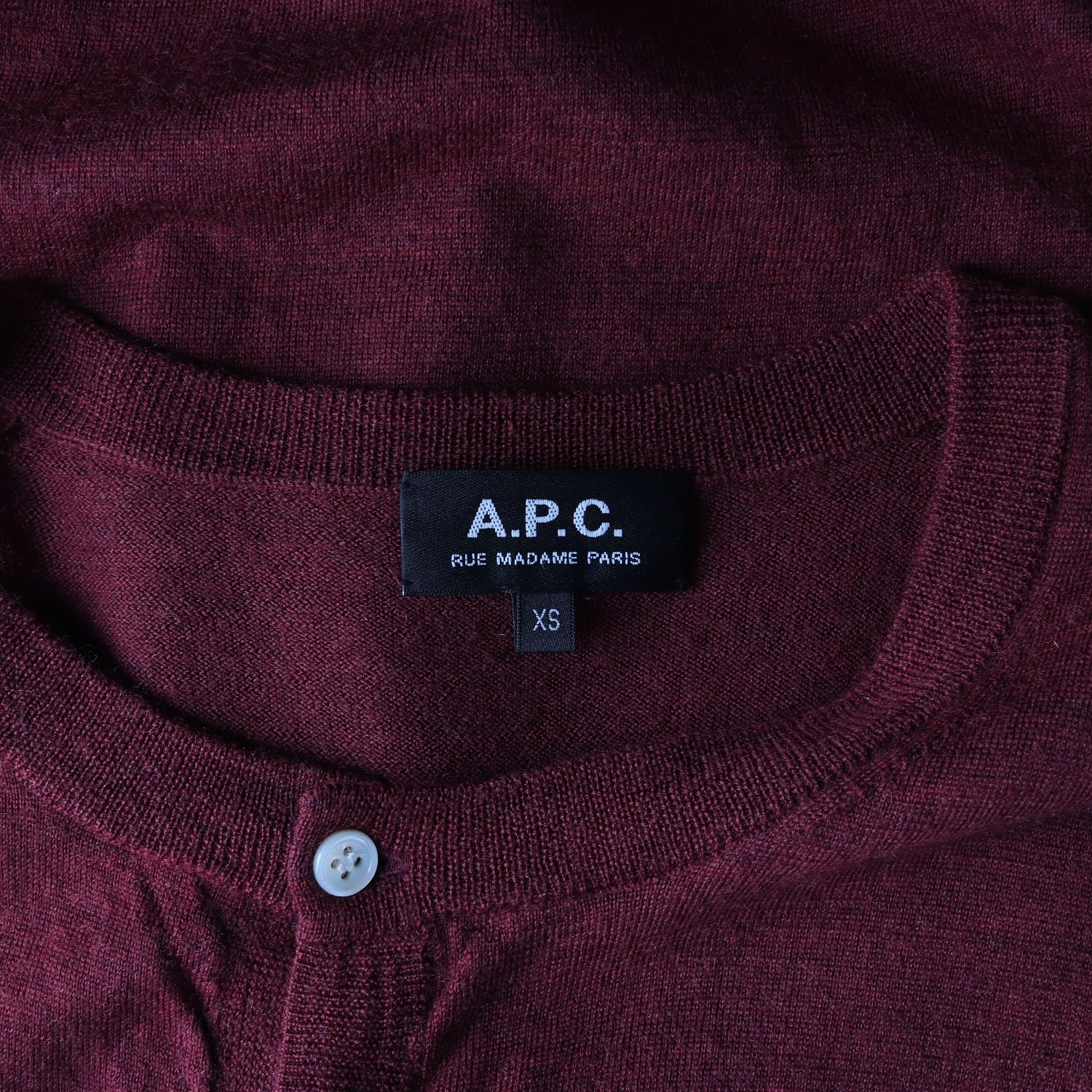 아페쎄 APC 울 버건디 가디건 이미지 3