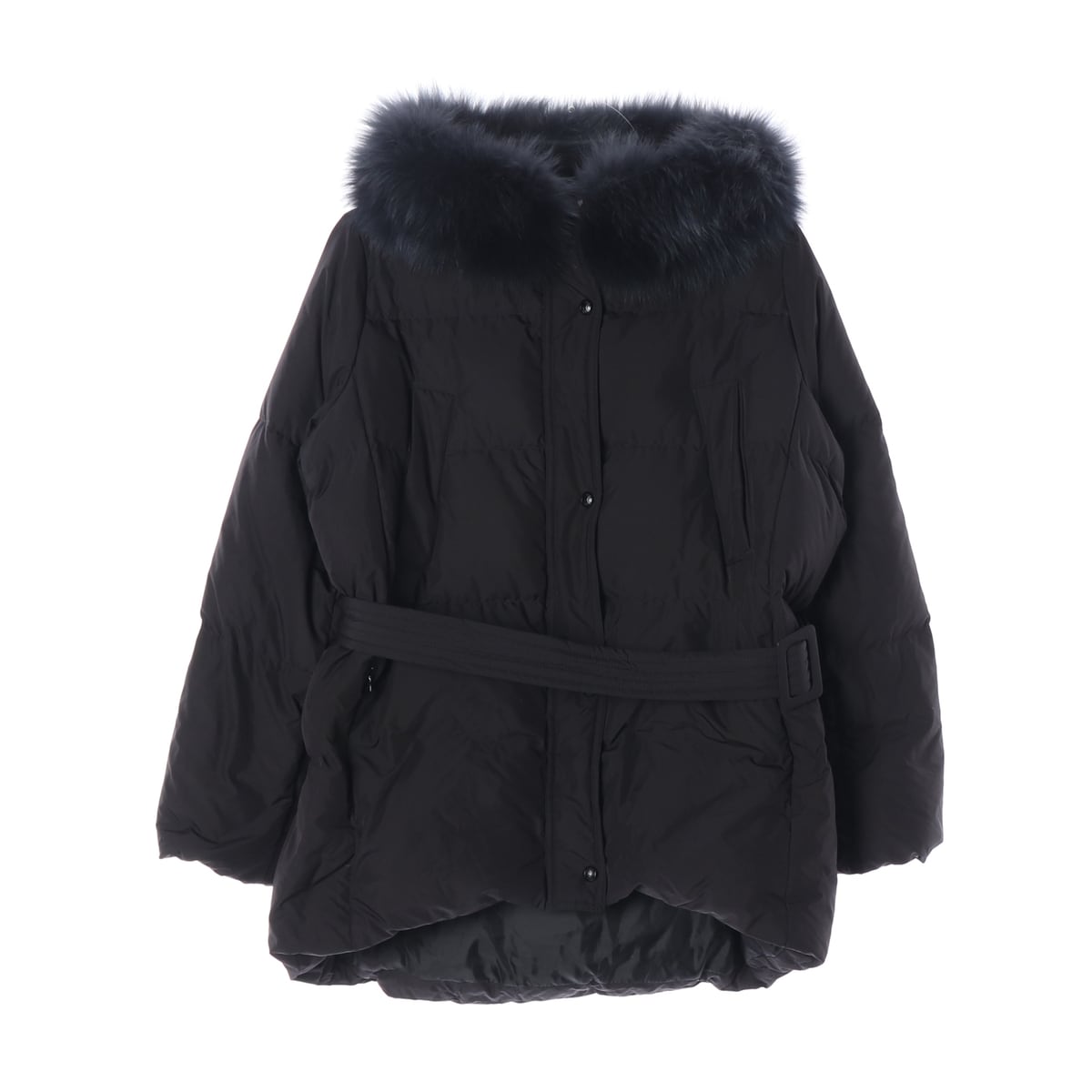 듀엘 21FW 여우 폭스퍼 덕다운 벨트 숏 하프 패딩 상세 이미지 1