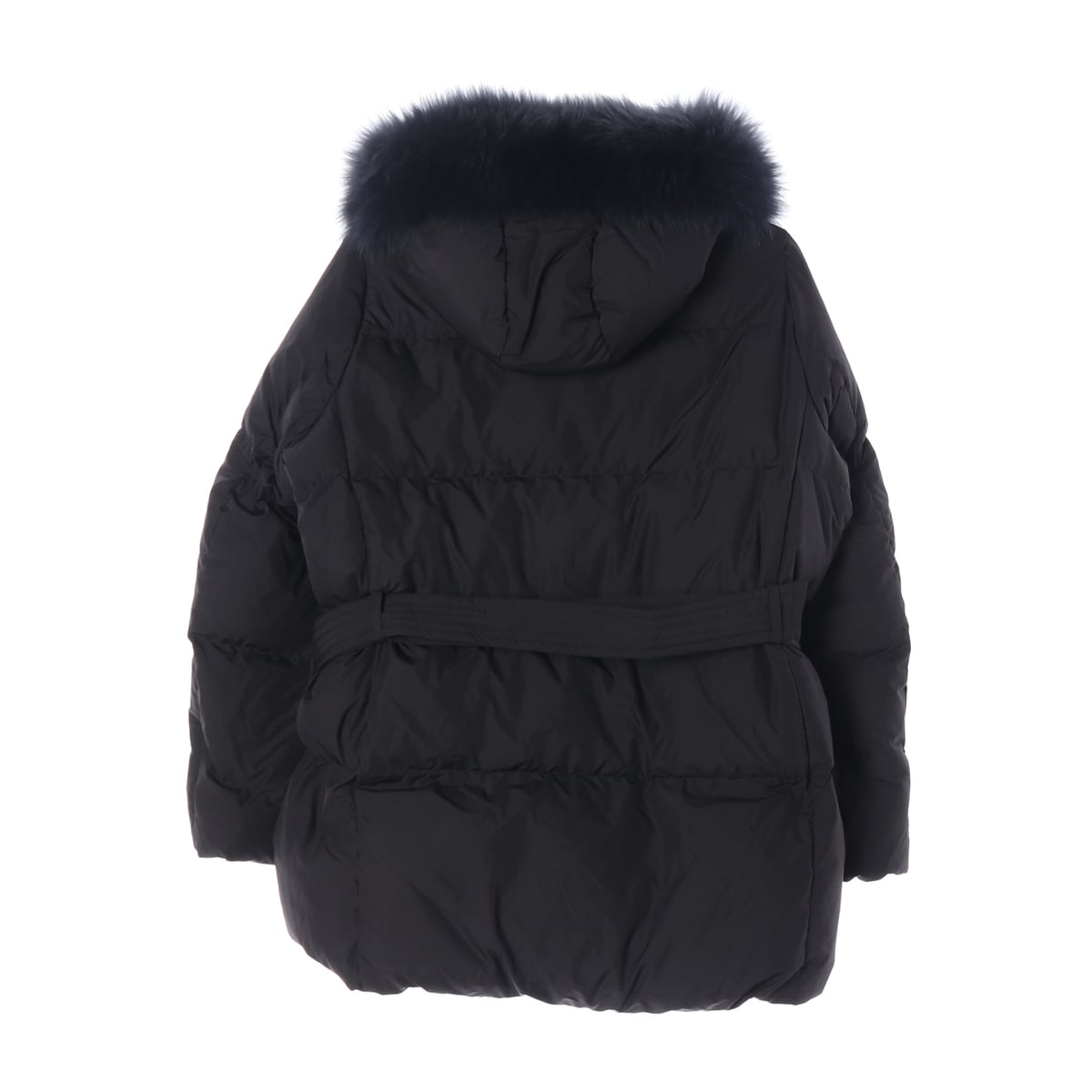 듀엘 21FW 여우 폭스퍼 덕다운 벨트 숏 하프 패딩 상세 이미지 2