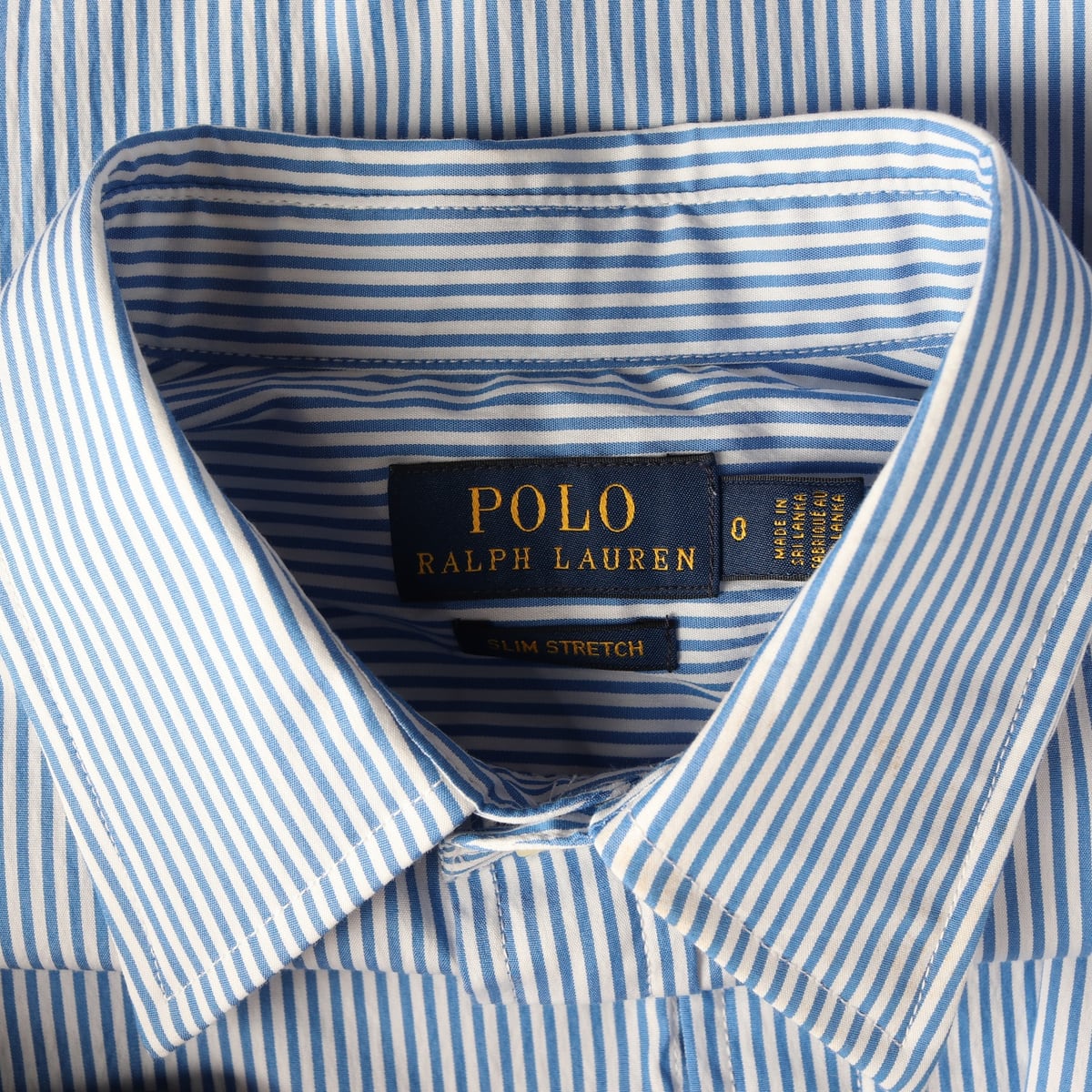 폴로 랄프 로렌 슬림 스트레치 스트라이프 셔츠 라이트블루  상세 이미지 3
