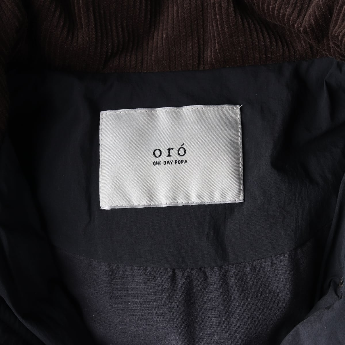 오로 oro 코듀로이 카라 스트링 버클 패디드 재킷 패딩 상세 이미지 4